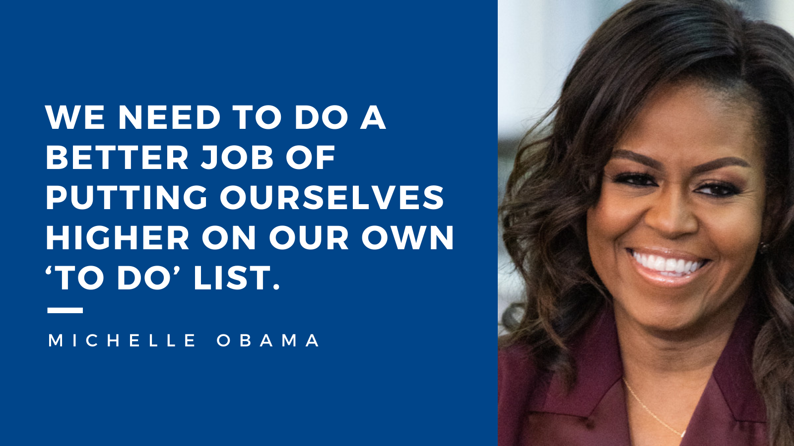 Michelle Obama's quote on work-life balance