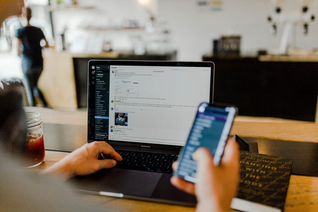 a remote employee using their onboarding checklist and role manual to get their technology set up