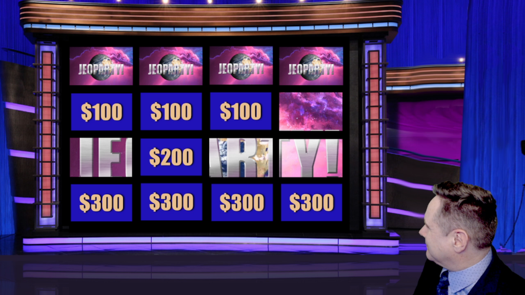 virtual jeopardy team building activity game image