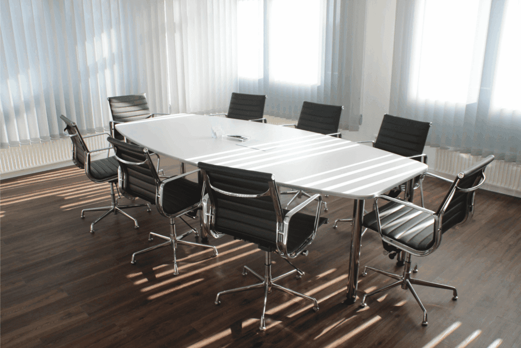 Empty office table