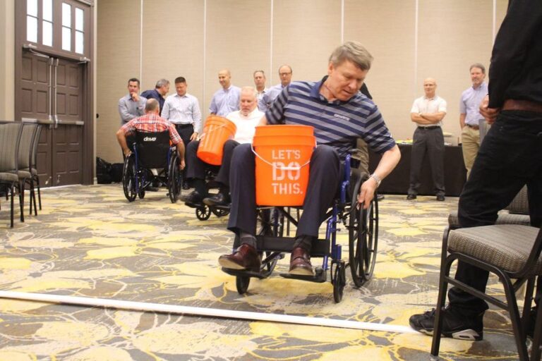 Wheelchairs for Charity Event Outback Team Building & Training