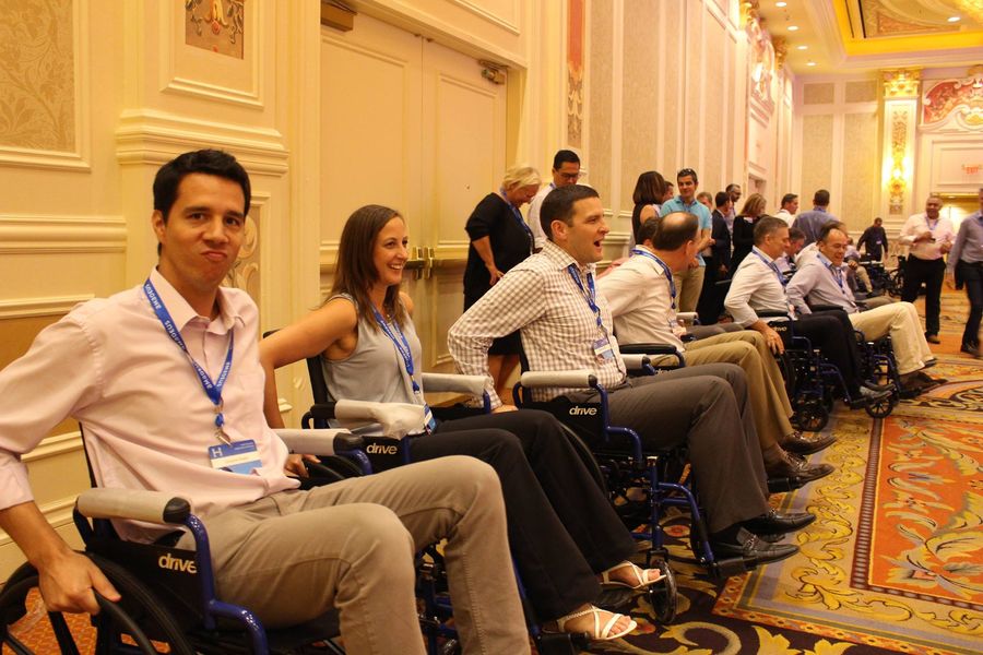 Wheelchairs for Charity Event Outback Team Building & Training