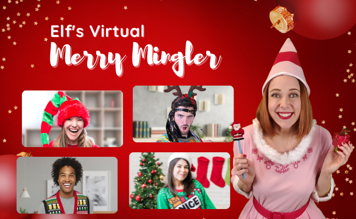 Elfs Virtual Merry Mingler Team Building Activity Header Image
