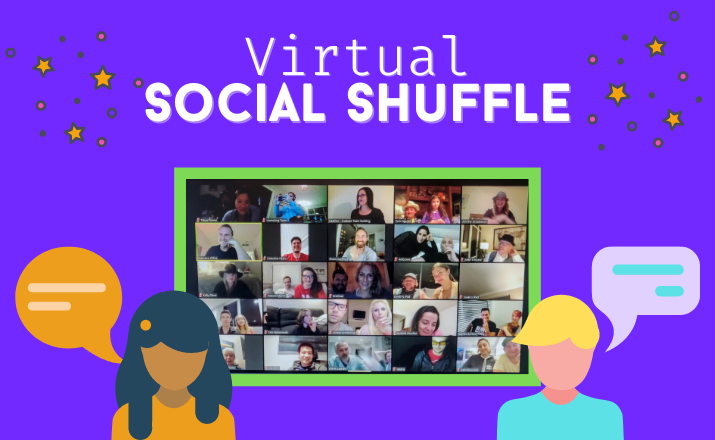 virtual social shuffle is a team building activity to build bonds between colleagues during the holidays 