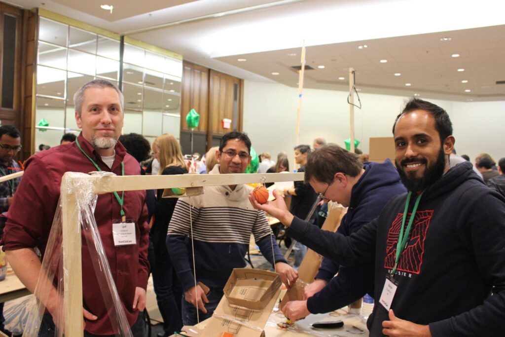 domino effect challenging is a brain busting winter team building activity