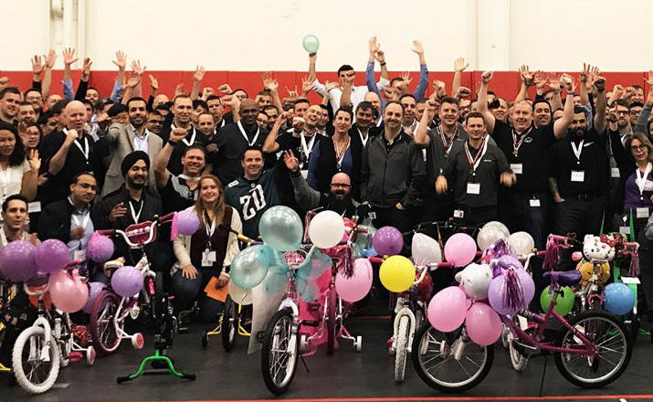 charity bike buildathon is a perfect charitable team building activity for workgroups that like to do good and give back