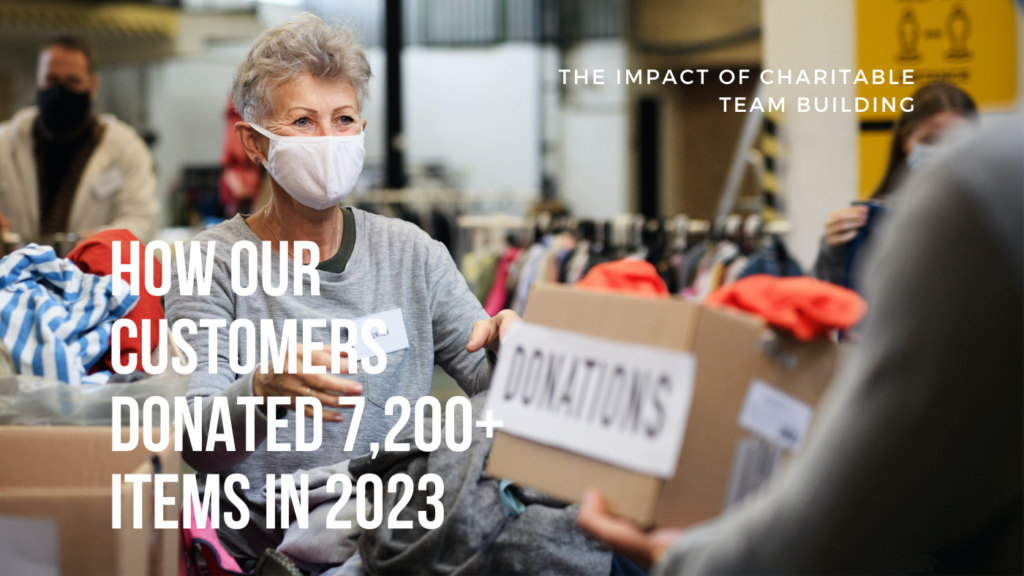 The Impact of Charitable Team Building How Our Customers Donated 7200 Items in 2023 featured image